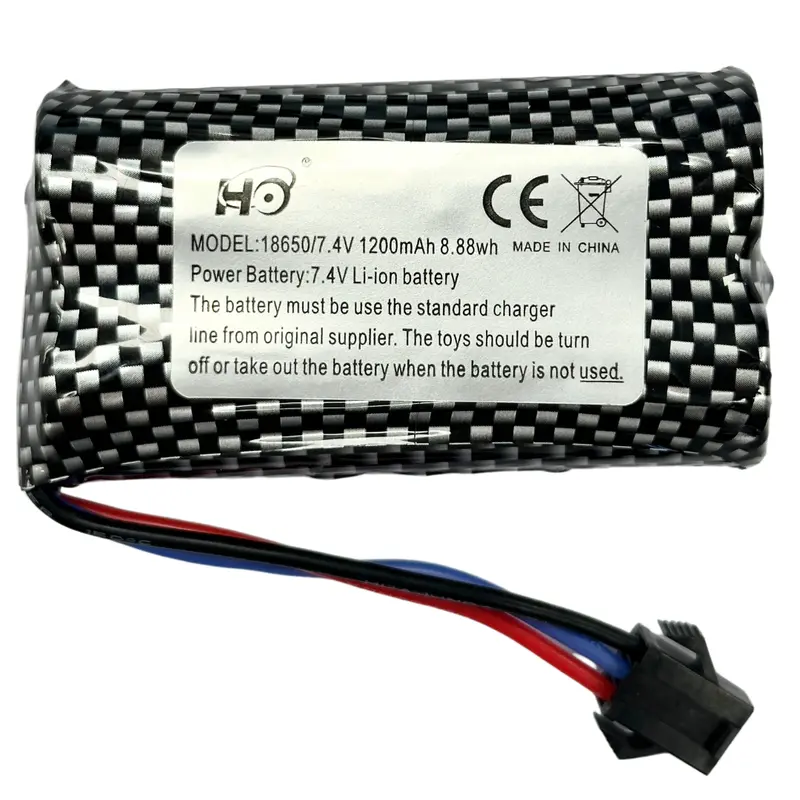 Mn Model 7.4V 1200Mah Li-Ion Battery For 1/12 Lc79 Rc Crawler Mn-2S-1200 1