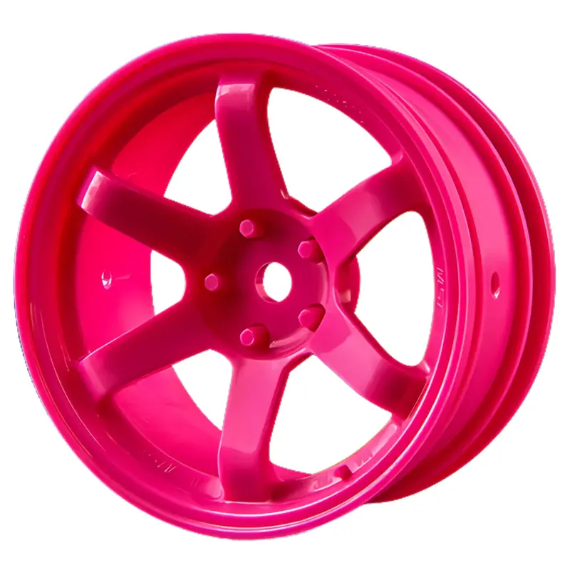 Mst Te37 High Traction Rc Drift Wheel +5 Offset Pair Hot Pink 832301Hp 1