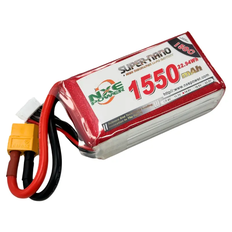 Nxe 14.8V 1550Mah 150C Soft Case Lipo Battery 4S Xt60 1550Sc1504sxt60 1