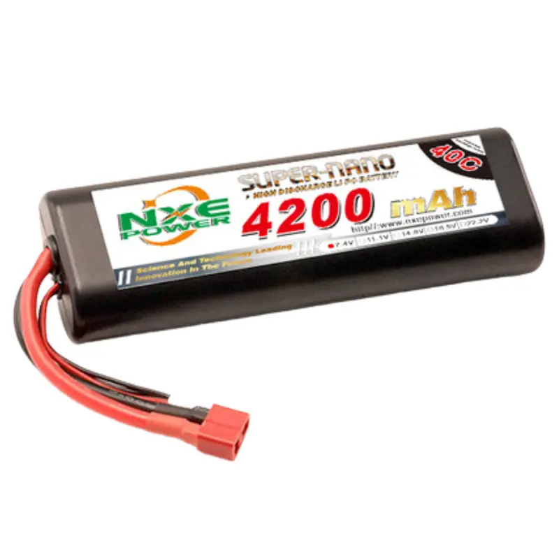 Nxe 7.4V 4200Mah 40C Round Hard Case Deans Plug Nxe4200hcr402sdeans 1