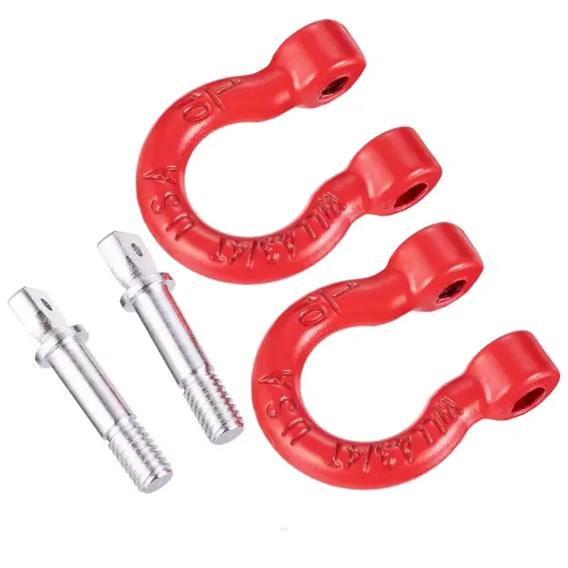 Ozrc 1/10 Red D Shackles For Rc Rock Crawler Hook Recovery 2Pcs 1