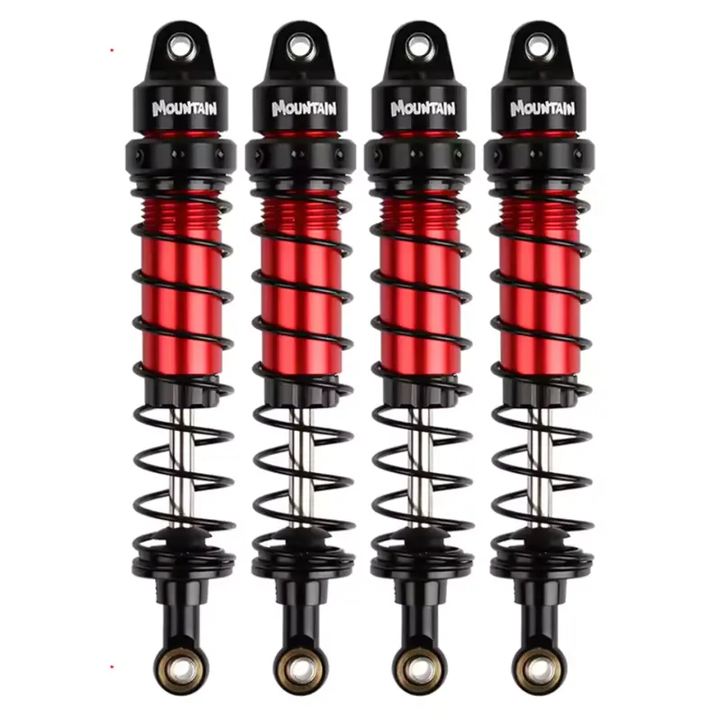 Ozrc 100Mm Aluminium Shock Absorbers Black Red For Axial Scx10 Traxxas Trx-4 4Pcs 1