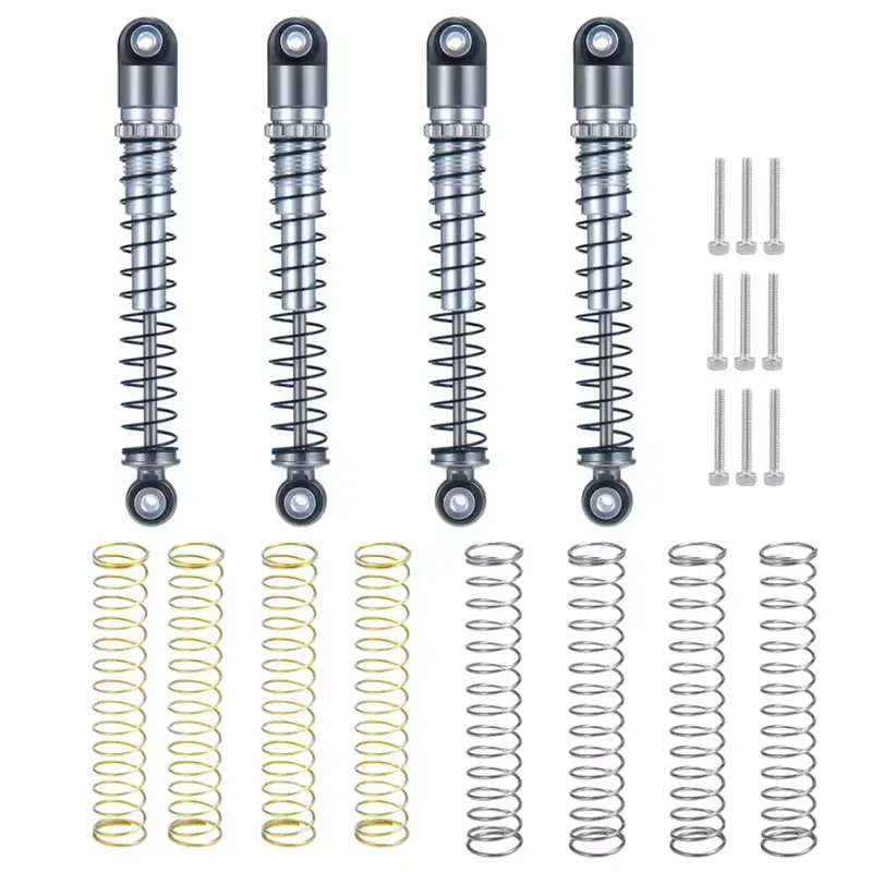 Ozrc 48Mm Aluminium Alloy Shock Absorbers Grey For Scx24 1/24 Rc Crawler 1