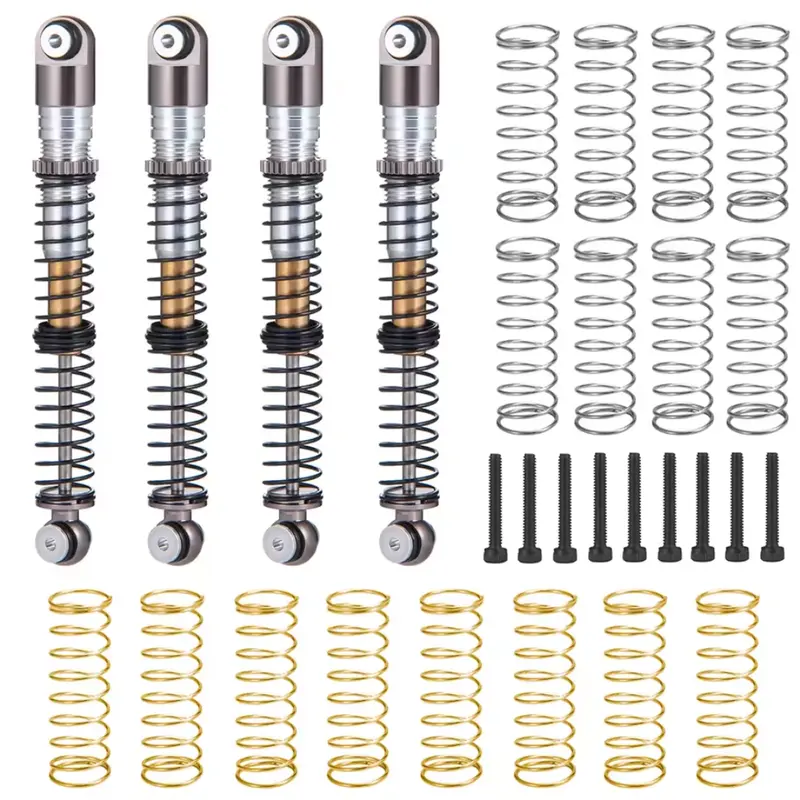 Ozrc 53Mm Aluminium Alloy Shock Absorbers Grey For Scx24 1/24 Rc Crawler 1
