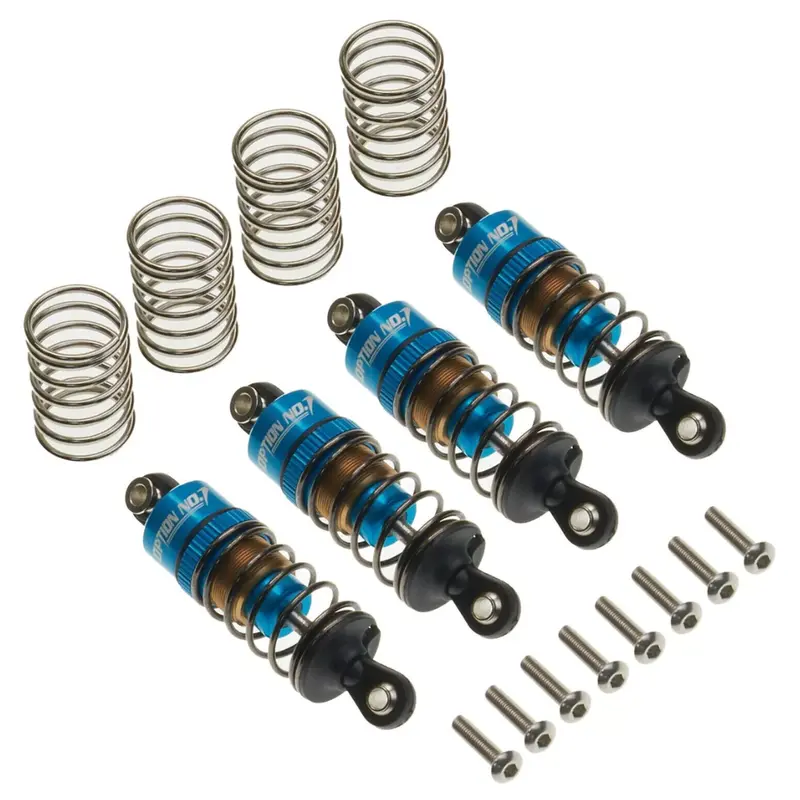 Ozrc 55Mm Aluminium Alloy Oil Shock Damper Set For Tamiya Tt01 Tt02 Blue 1