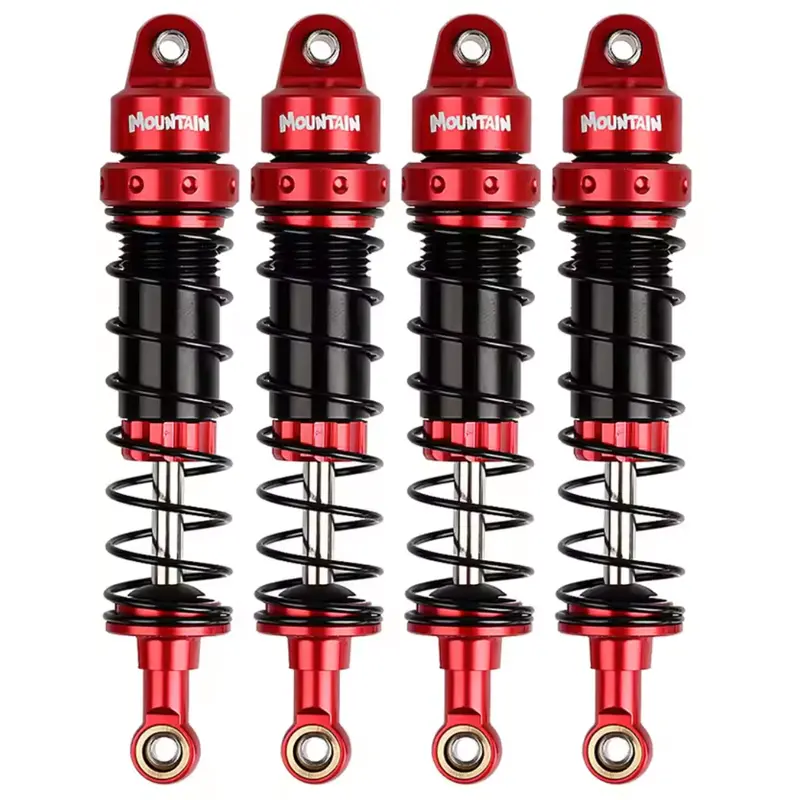 Ozrc 90Mm Aluminium Shock Absorbers Black Red For Axial Scx10 Traxxas Trx-4 4Pcs 1