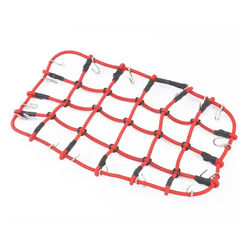 Ozrc Elastic Luggage Net Roof Accessory For 1/10 Rc Crawler Red 1