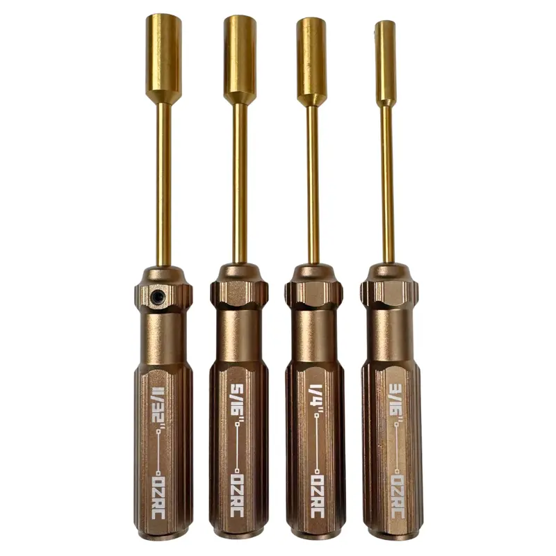 Ozrc Imperial Nut Driver 3/16" 5/16" 1/4" 11/32" Inch Tools W/ Hardened Steel Tips 4Pcs 1