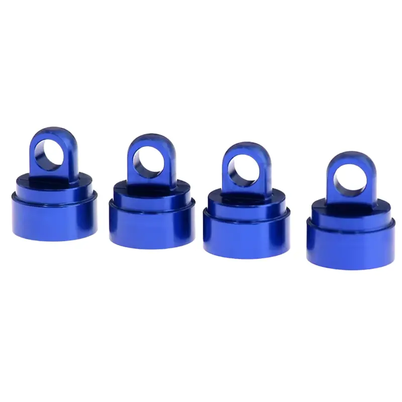 Ozrc Metal Shock Caps Blue For 1/10 Traxxas Slash Rustler Hoss 4Pcs 1