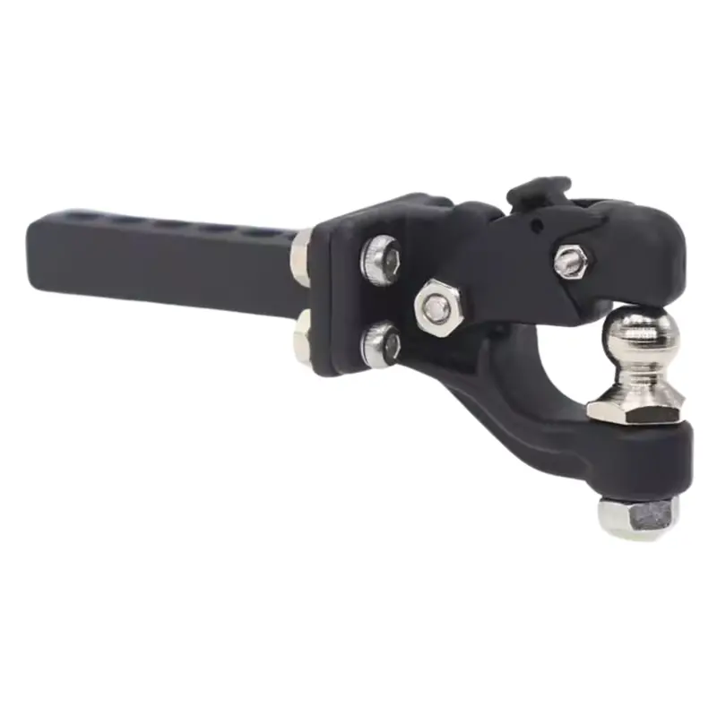 Ozrc Metal Tow Hook Drop Hitch Receiver Black Silver Suits 1/10 Rc Crawler 1