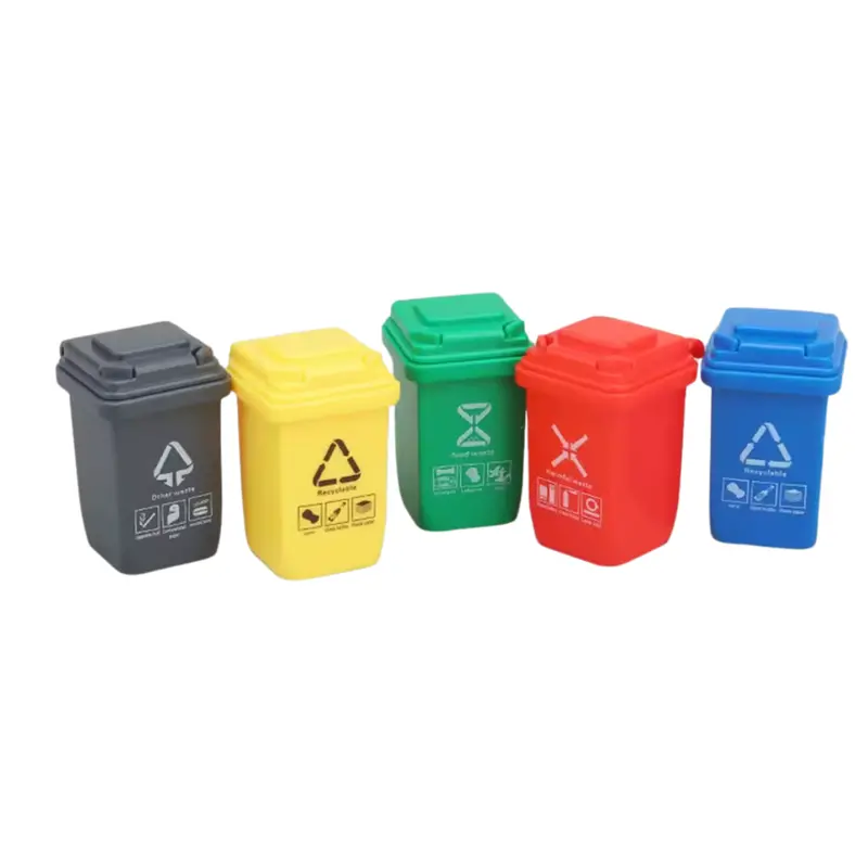 Ozrc Mini Trash Can Roller Bins 1/10 Accessory Multi Colour 4Cm 5Pcs 1