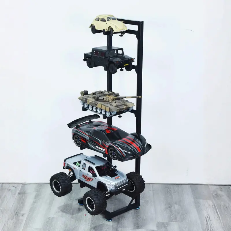 Ozrc Rc Car Display Rack Stand 5-Level 148Cm Tall Black Metal Shelf 1