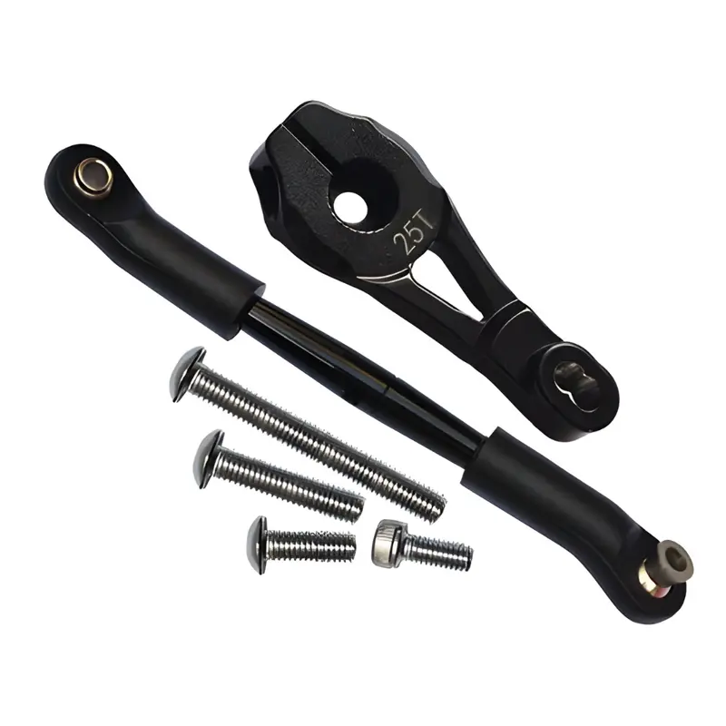 Ozrc Upgrade Aluminum Servo Horn Set W/ Steering Link Black For Trx4 Crawler Rc Car 1