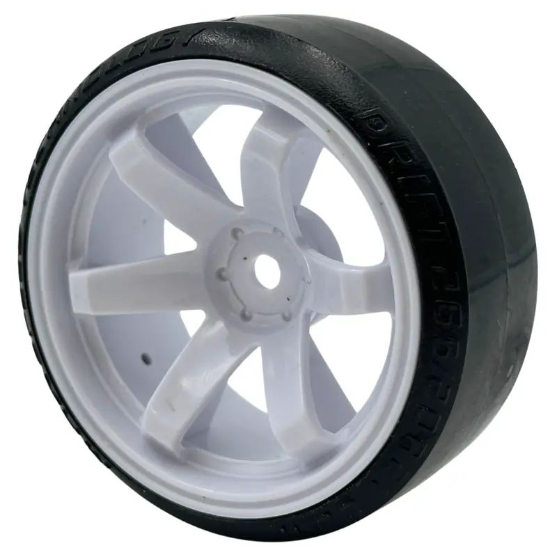 Ozrc White Drift Wheels W/ Tyres Complete Set For On-Road 1/10 4Pcs 1