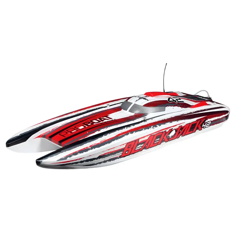 Pro Boat Blackjack 42In 8S Brushless Rtr Catamaran White Red Prb08043t2 1