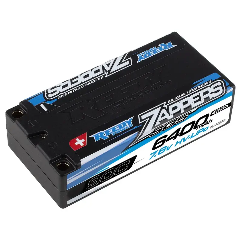 Reedy Zappers Sg5 6400Mah 90C 7.6V Shorty Lipo Hard Case 5Mm Sockets 27382 1