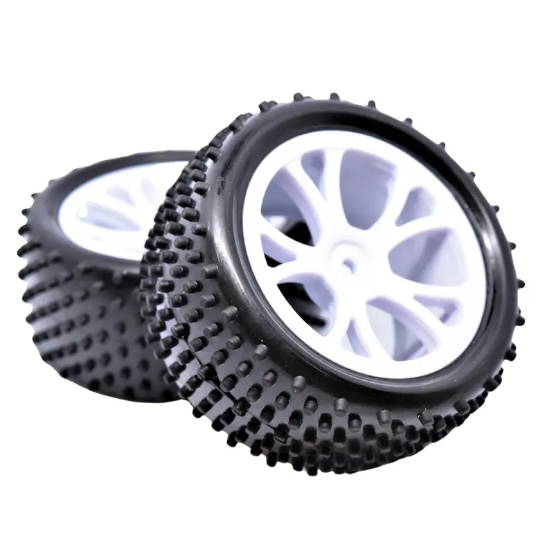 River Hobby Vrx Rear Buggy Tyre Set 1/10 Off-Road Durable Rubber White Rh-10301W 1