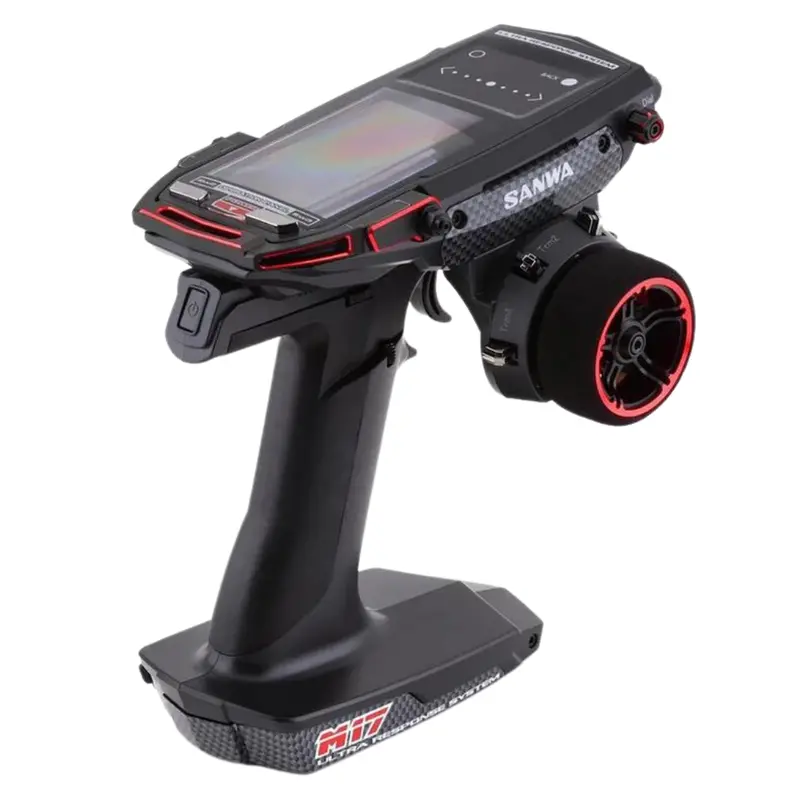 Sanwa M17 Limited Edition Red 2.4Ghz 4Ch Radio Transmitter W/ Rx-493 Receiver 101A32477a 1