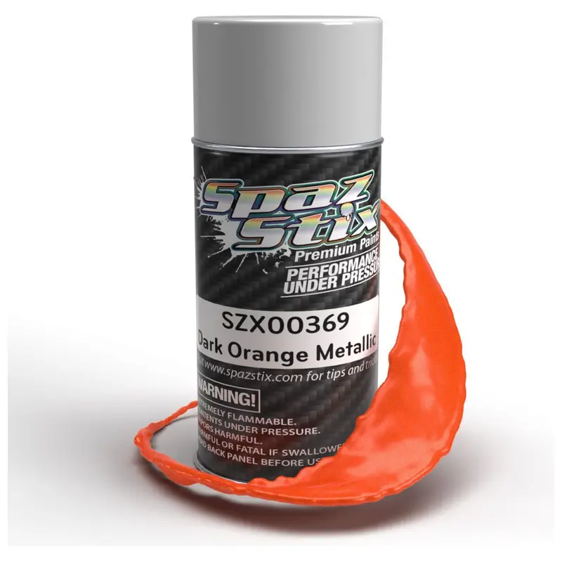 Spaz Stix Dark Orange Metallic Paint, Aerosol 3.5Oz 104Ml Can Szx00369 1