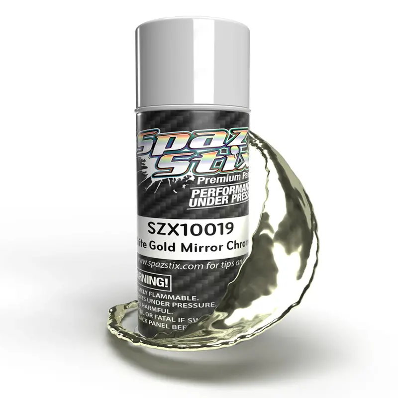 Spaz Stix Gold Mirror Chrome Aerosol Paint 3.5Oz Can Szx10019 1