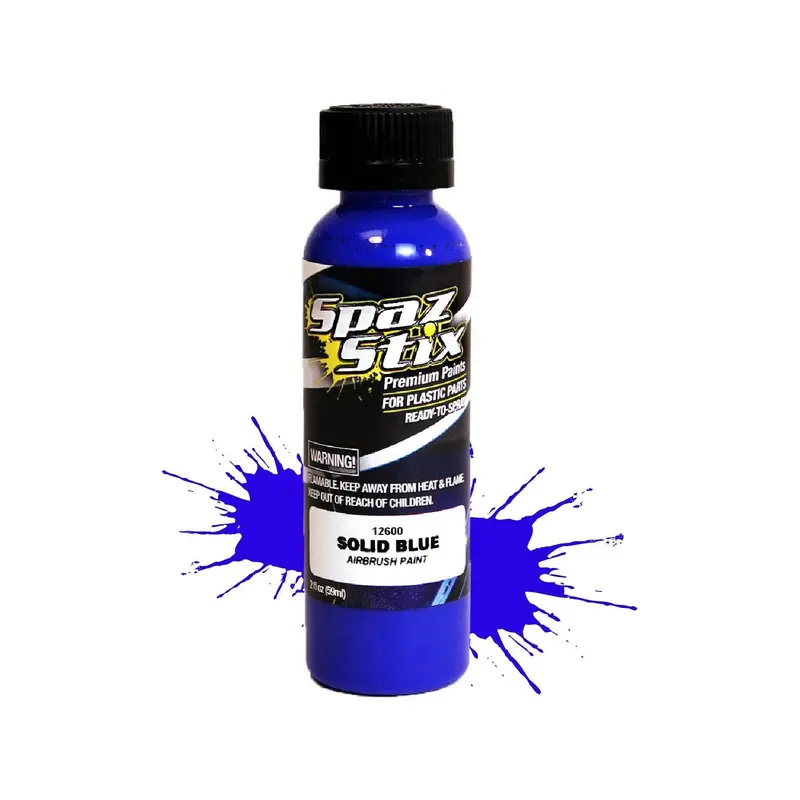 Spaz Stix Solid Blue Airbrush Ready Paint, 2Oz 59Ml Bottle Szx12600 1