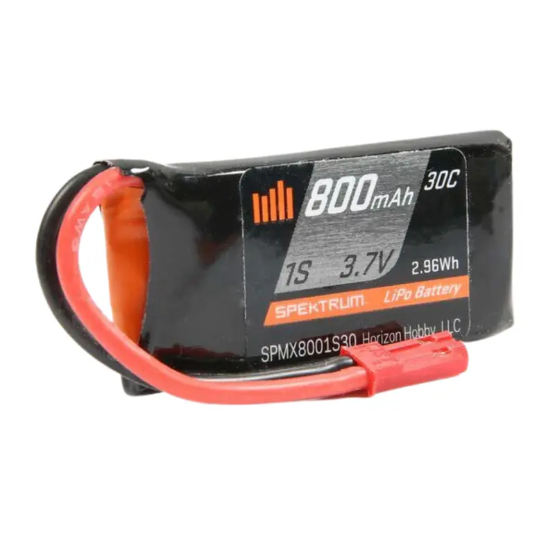 Spektrum 800Mah 1S 3.7V 30C Lipo Battery Jst Spmx8001s30 1