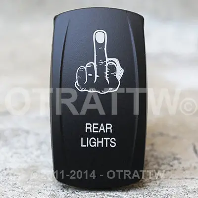 Switch, Rocker Rear Lights Using Middle Finger Graphic 1