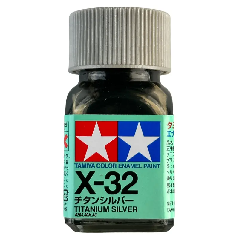 Tamiya Enamel Paint X-32 Gloss Titan Silver 10Ml 80032 1
