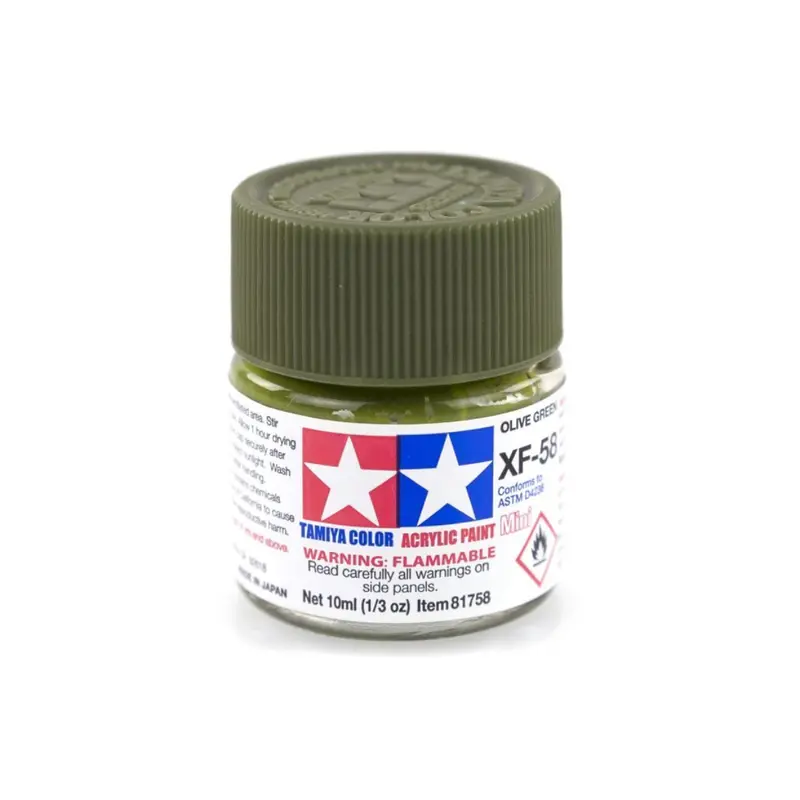Tamiya Xf-58 Olive Green Flat Acrylic Paint 10Ml 81758 1