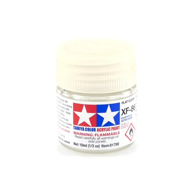 Tamiya Xf-86 Flat Clear Flat Acrylic Paint 10Ml 81786 1