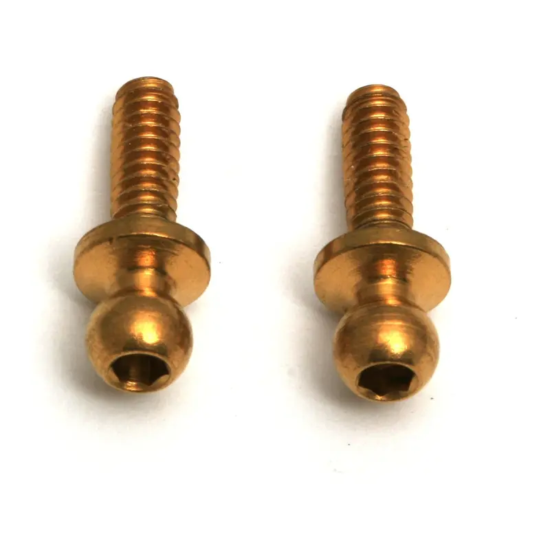 Team Associated Ft Ti Nitride Ballstuds 4-40X.30, Short Neck 9799 1