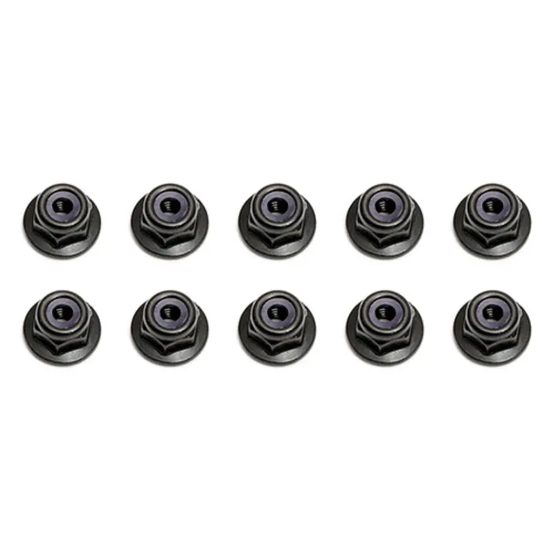 Team Associated Locknuts M3 Flanged Black Pack Of 10 25612 1