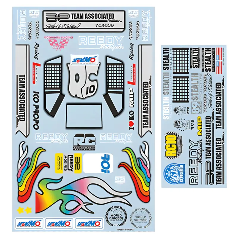 Team Associated Rc10 89 Stealth Car Masami Edition Decal Sheet 6746 1