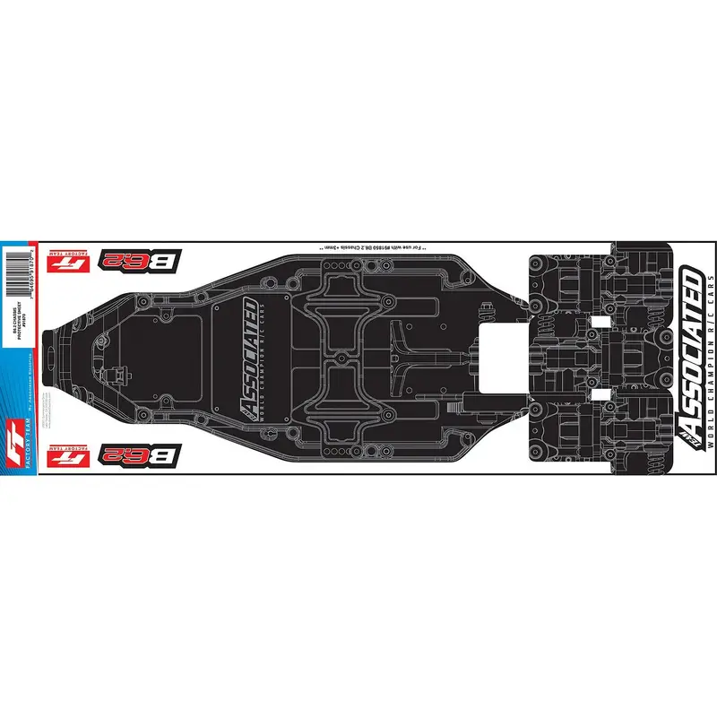 Team Associated Rc10b6.2 Ft Chassis Protective Sheet, Printed 91870 1