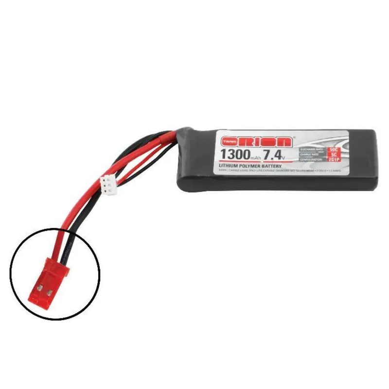 Team Orion Lipo 1300Mah 2S 7.4V 50C Softcase With Jst And Led Status Ori60135 1