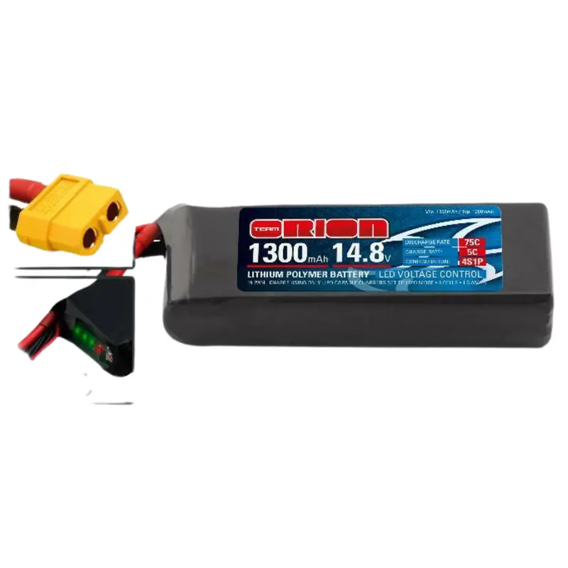 Team Orion Lipo 1300Mah 4S 14.8V 75C Xt60 Racing Drone Battery Ori60244 1