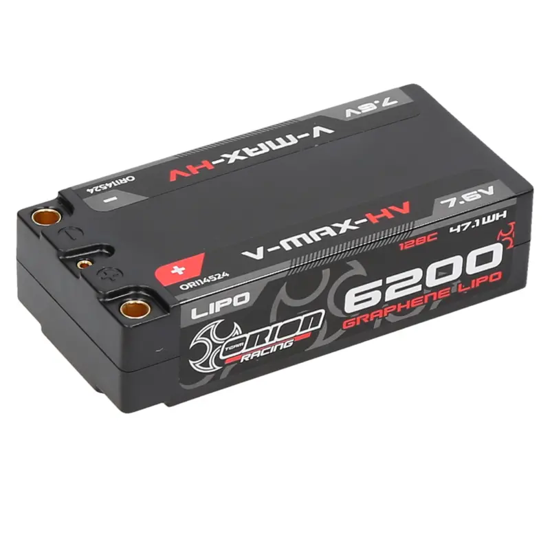 Team Orion V-Max Hv Graphene Tech Shorty 6200Mah 7.6V 2S 128C Lipo Ori14524 1