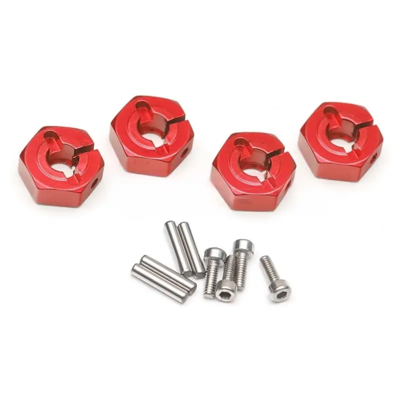 Team Raffee Co. 12Mm Wheel Hex Hub W/ Locker Red Tamiya Tt-02 (4) Trc/Tt02-030 1