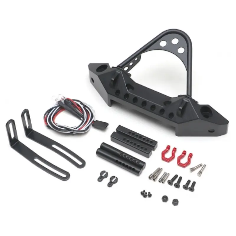 Team Raffee Co. Cnc Aluminum Rubicon Front Bumper With Led Black Trc/302529Bk 1
