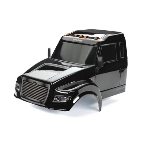Traxxas 8823X Trx-6 Ultimate Rc Hauler Body Black Painted With Decals Applied Includes Light Housings And Side Mirrors 1
