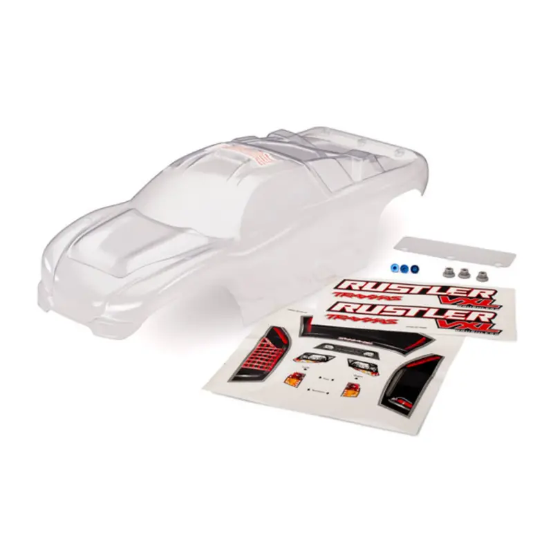 Traxxas Rustler Vxl Clear 1/10 Rc Body Shell 3714 1