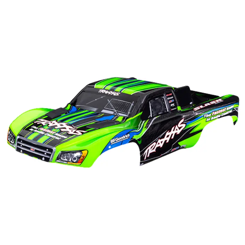 Traxxas Slash 2Wd Body Green Painted Decals Applied Clipless Mounting 5924-Grn 1