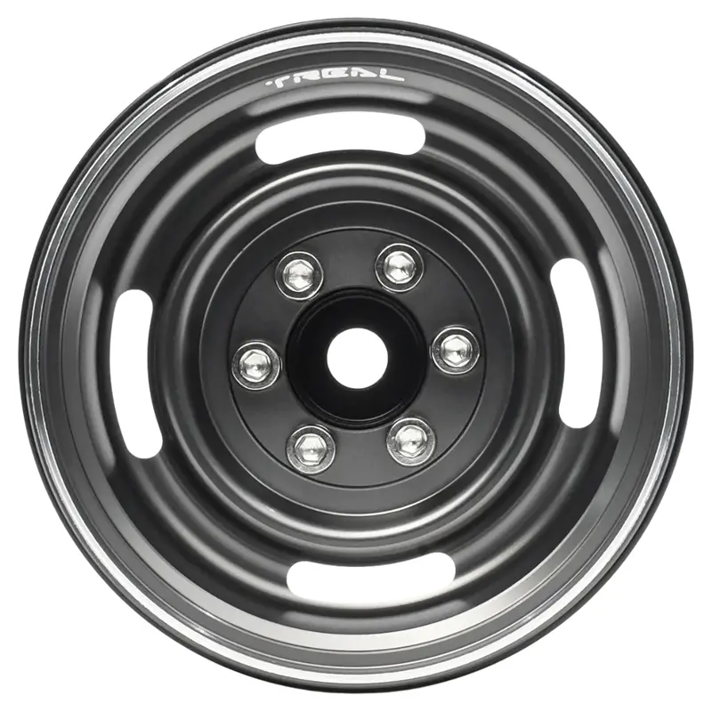 Treal 1.9" Beadlock Wheels (4) Heavy Type P Rc Rock Crawler Wheels Grey 1