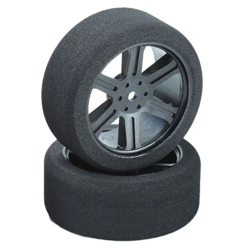 Ulti Foam Tyre Front 1/10 Carbon Rim Shore 38 Black 10F-38-H 1