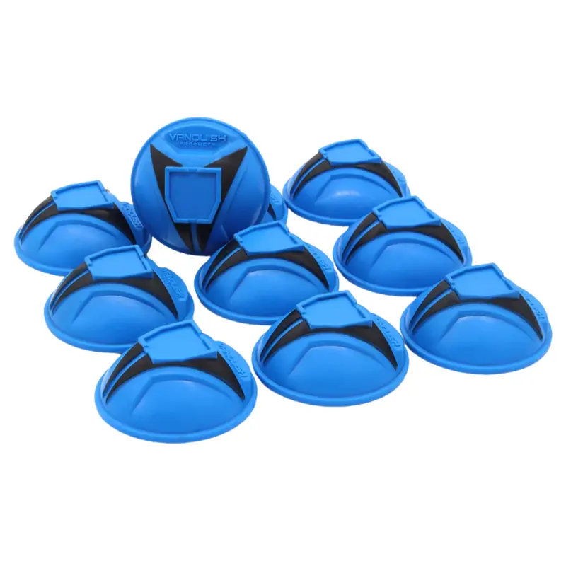 Vanquish Rc Rock Crawler Course Marker Cone Hat Pack 10 Piece Blue Vps10541 1