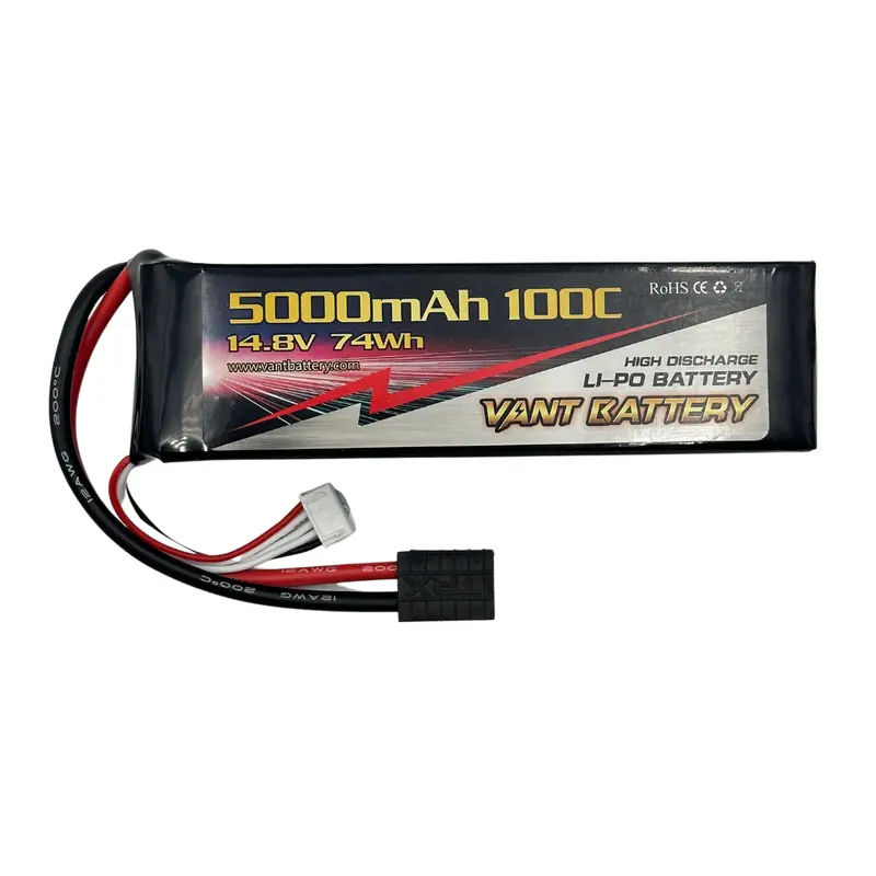 Vant 5000Mah 4S 14.8V 100C Lipo Battery W/ Traxxas Trx Connector 1
