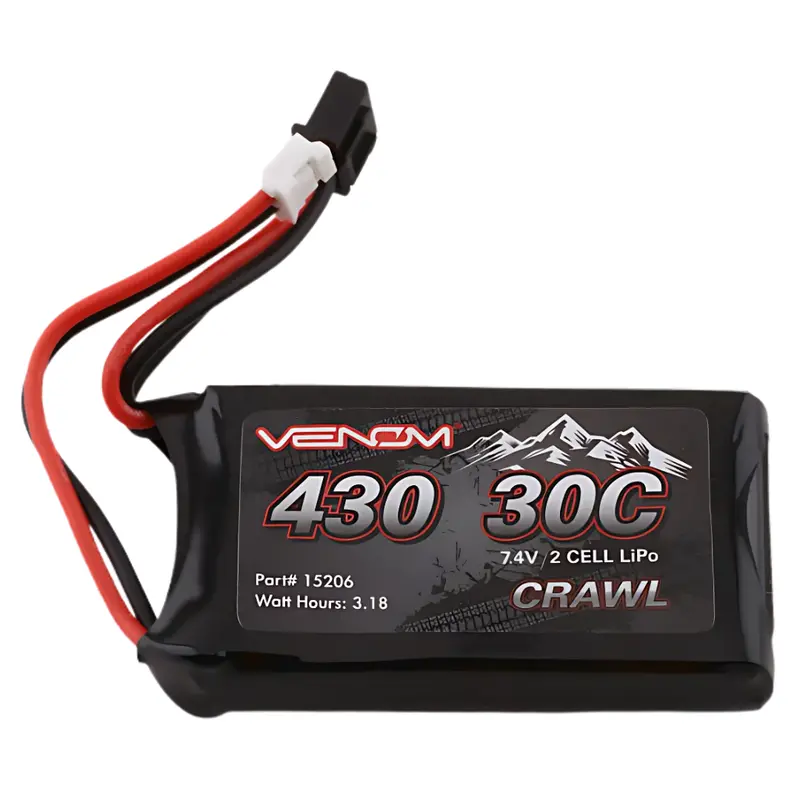 Venom 2S 430Mah 7.4V 30C Lipo Jst Ph 2.0 Ven-15206 1