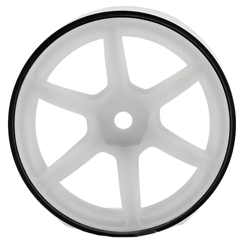 Yokomo Rp High Traction 1/10 Rc Drift Wheels 6Mm Offset White 6313W6a 1
