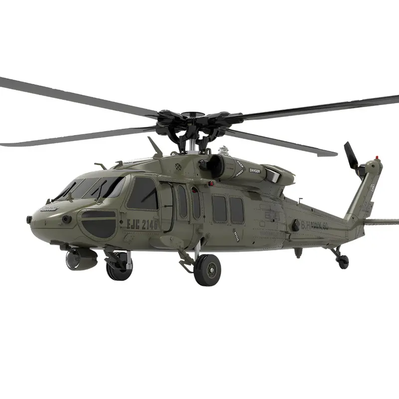 Yx Rc Uh-60 Black Hawk 425Mm 6 Axis Gyro Stabilized Rtf Rc Helicopter F09 1