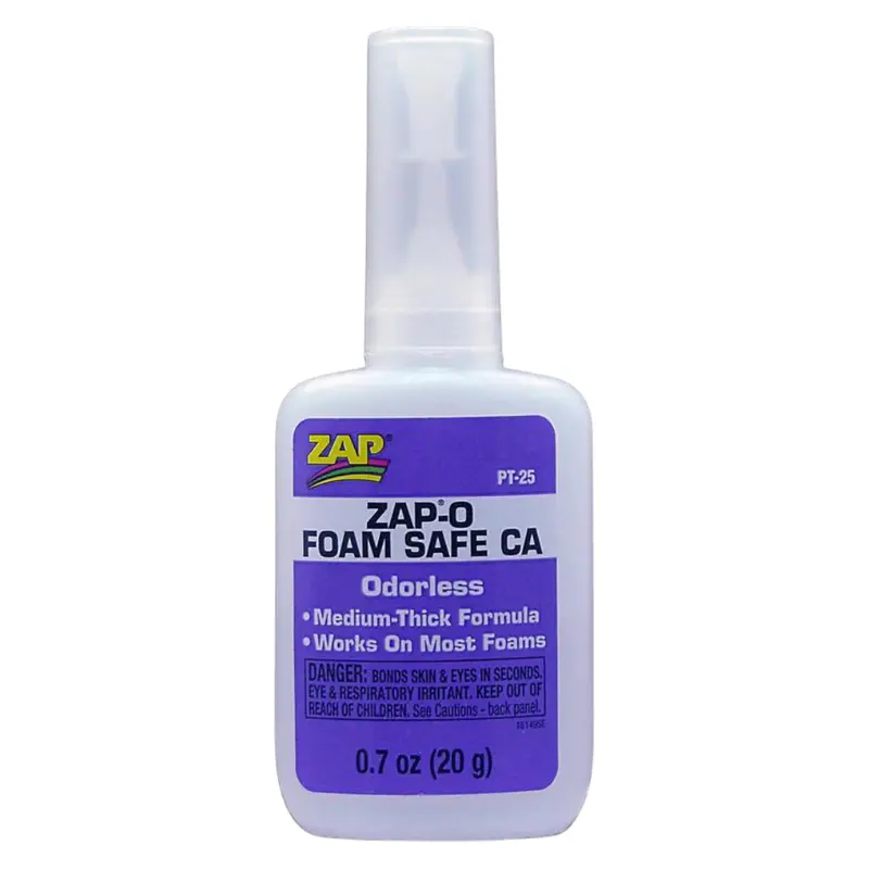 Zap Pt-25 0.7Oz. 20G Zap-O Foam Safe Ca Cyanoacrylate Odorless Glue A29b 1
